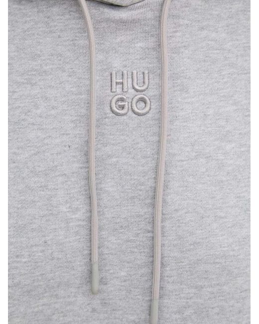 Sudadera con capucha y cordones HUGO de color Gray