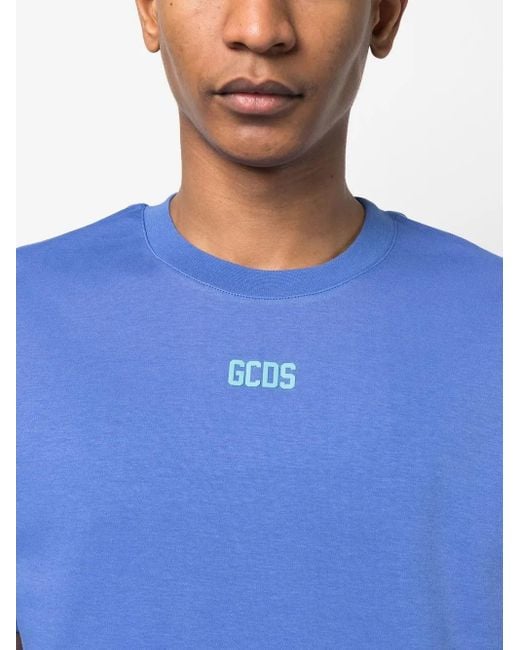 Gcds Blue Logo T-shirt for men