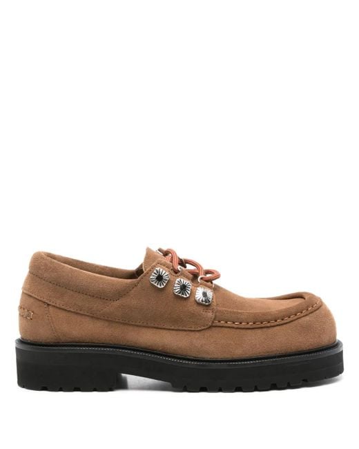 Zapatos derby con apliques Toga Virilis de hombre de color Brown