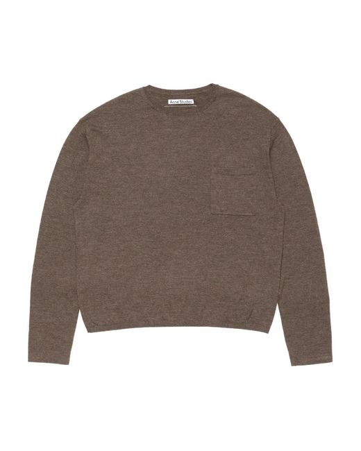Acne Brown Cashmere Sweater for men