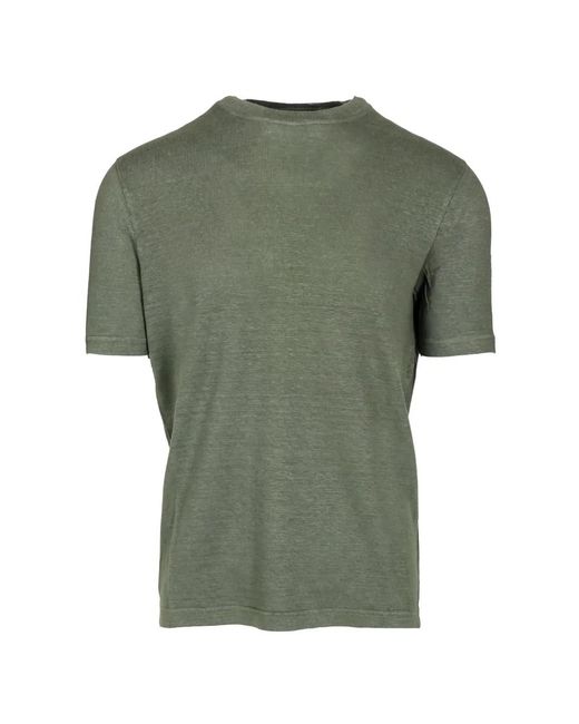 Al Duca D'aosta Green Slim-Fit Linen-Blend T-Shirt for men