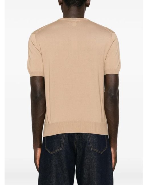 Canali Natural Diamond-Knit Short-Sleeve T-Shirt for men