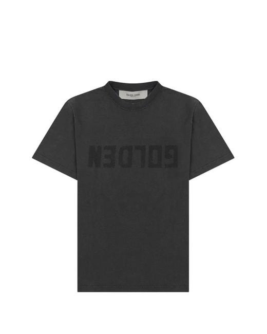 Golden Goose Deluxe Brand Black Logo-Patch T-Shirt
