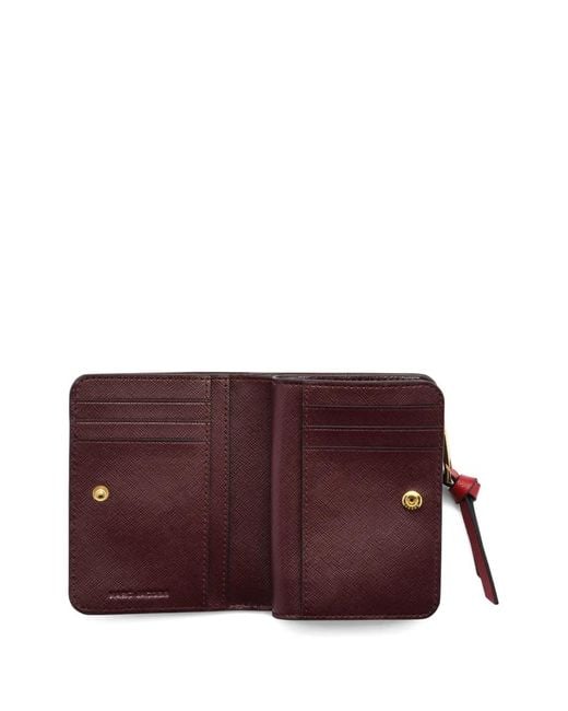 Marc Jacobs Black The Snapshot Mini Logo-Plaque Wallet