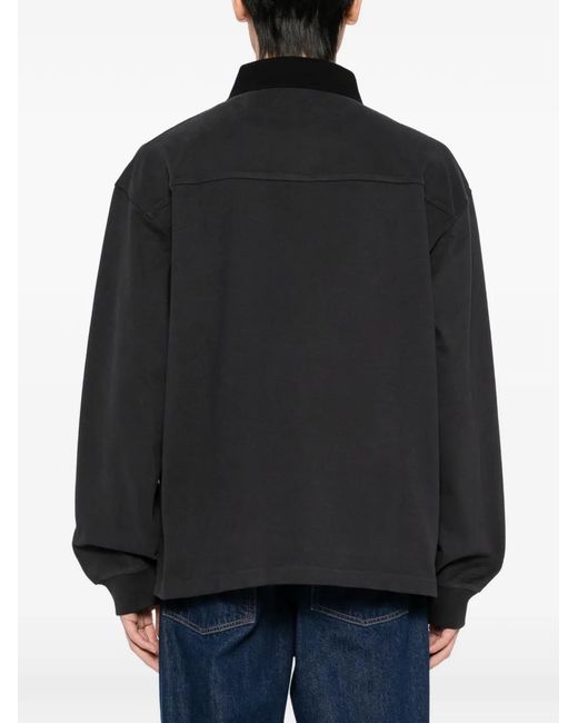 Agolde Black Marus Rugby Sweatshirt for men