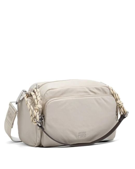Bimba Y Lola Gray Rope Satchel Cross Body Bag