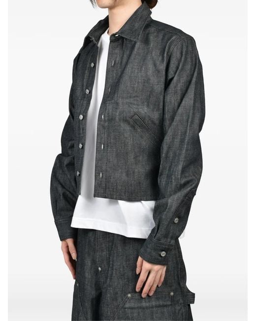 Rivet & Hide Cropped Shirtjack in het Black voor heren