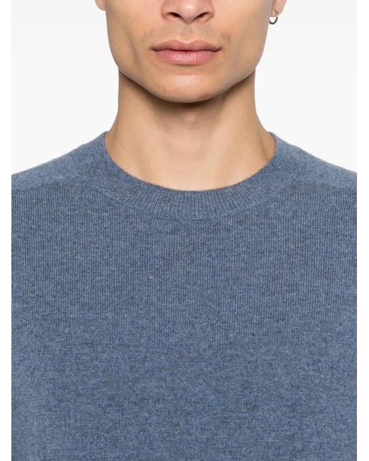Bompard Blue Round-Neck Long-Sleeve Sweater for men