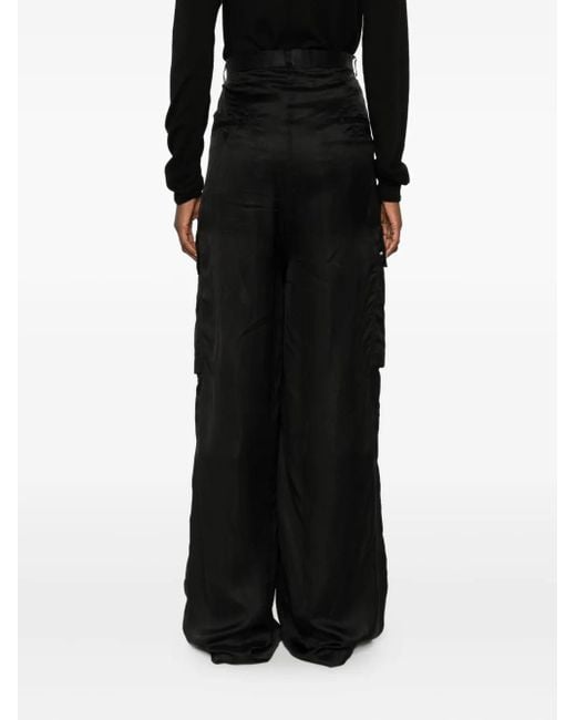 Rick Owens Black Cargo-Pocket Trousers