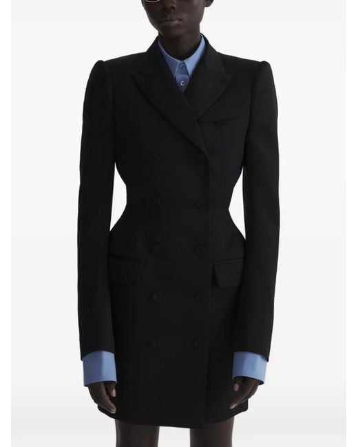 Mugler Black Mini Hourglass Dress Jacket