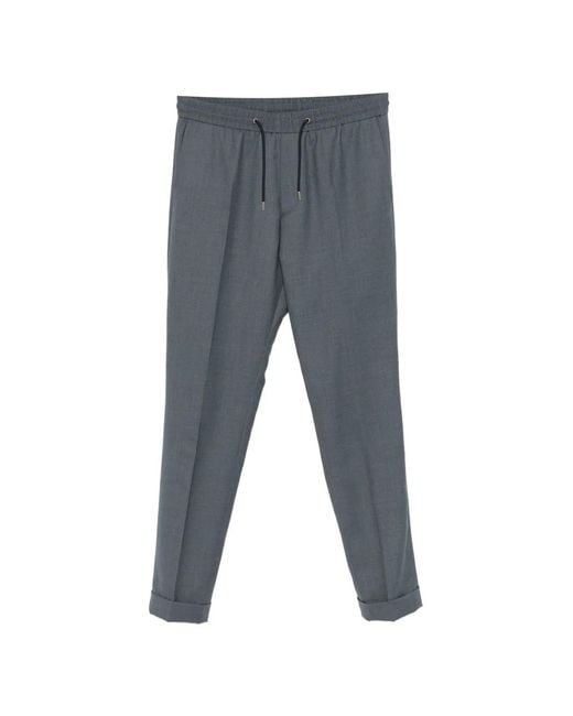 Paul Smith Gray Drawstring-Fastening Cuffed-Hem Trousers for men
