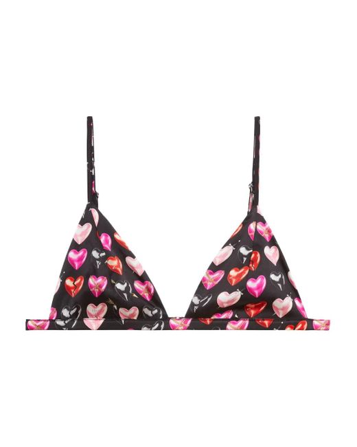 Fleur du Mal Red Luxe Triangle Bra