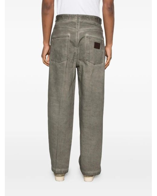 Emporio Armani Gray Logo-Plaque Jeans for men