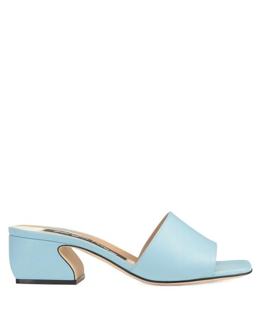 Sergio Rossi Blue 45Mm Leather Sandals
