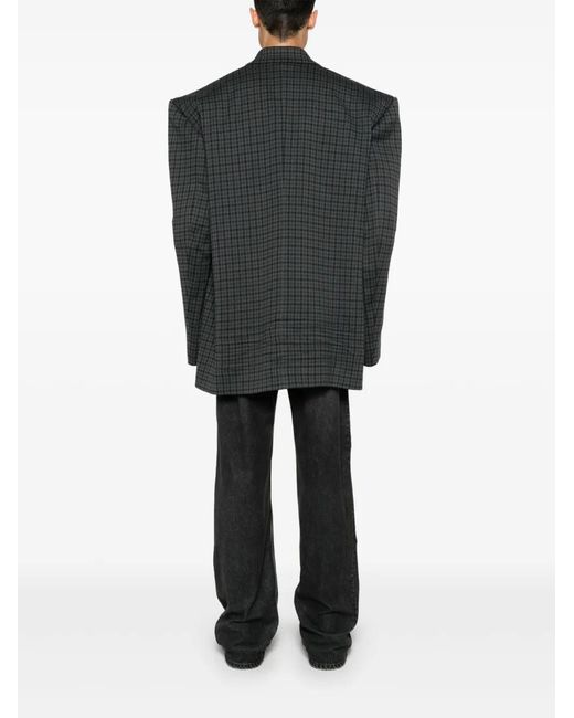 Balenciaga Black Houndstooth Blazer