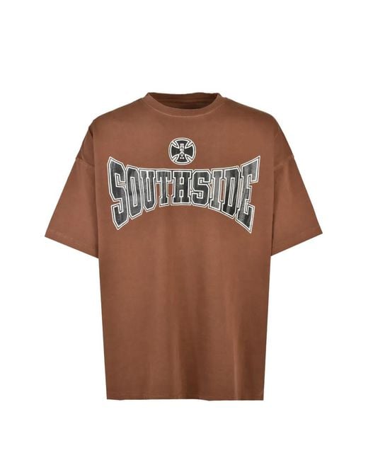 BREATH Brown Southside Graphic-Print T-Shirt for men