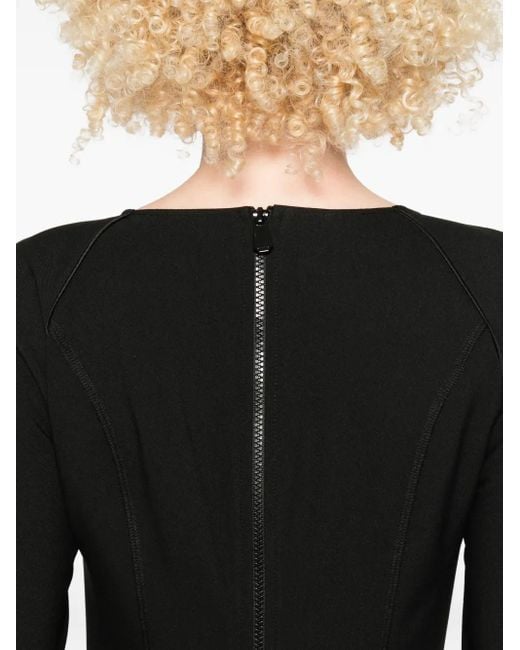 Pinko Black "Frutta" Crepe Poly Dress