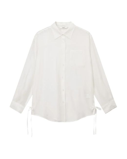 Camisa con detalle de lazo B+ AB de color White