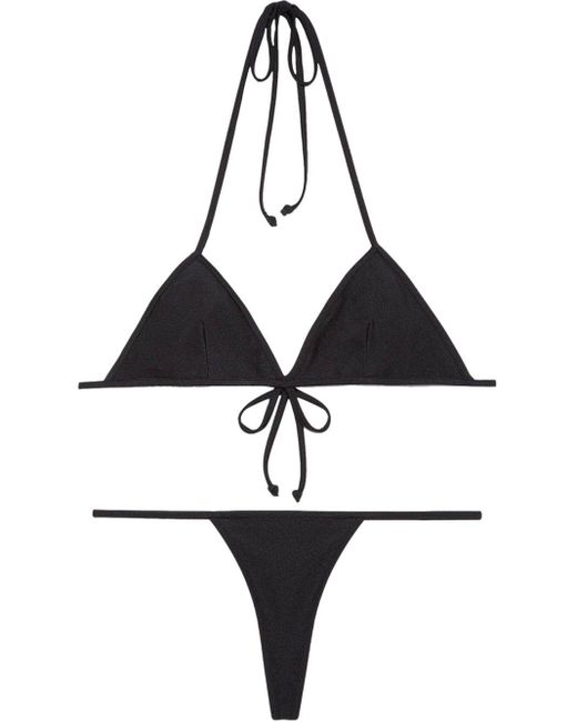 Gucci Interlocking G Jersey Bikini in Black | Lyst