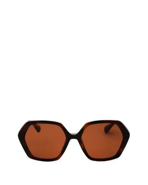 MAX&Co. Brown Geometric-Frame Sunglasses