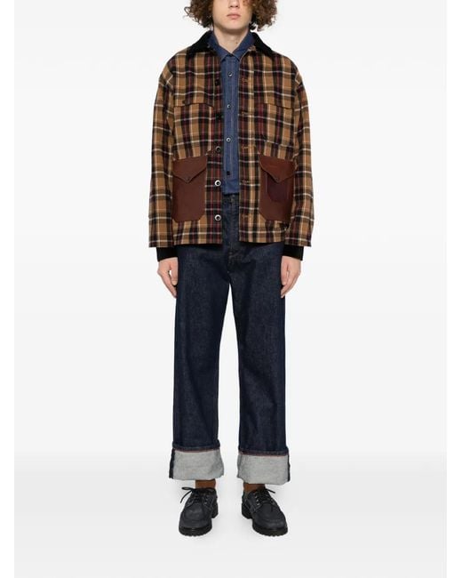 Junya Watanabe Brown X Filson Checked Flannel Jacket for men