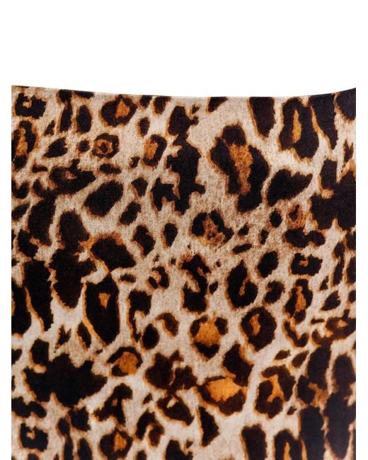 Top Con Stampa Leopardata di Agua Bendita in Brown