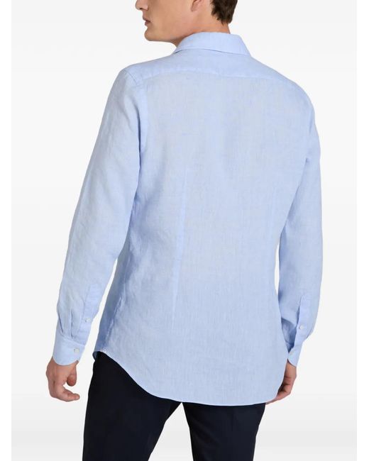 Slowear Blue Linen Shirt for men
