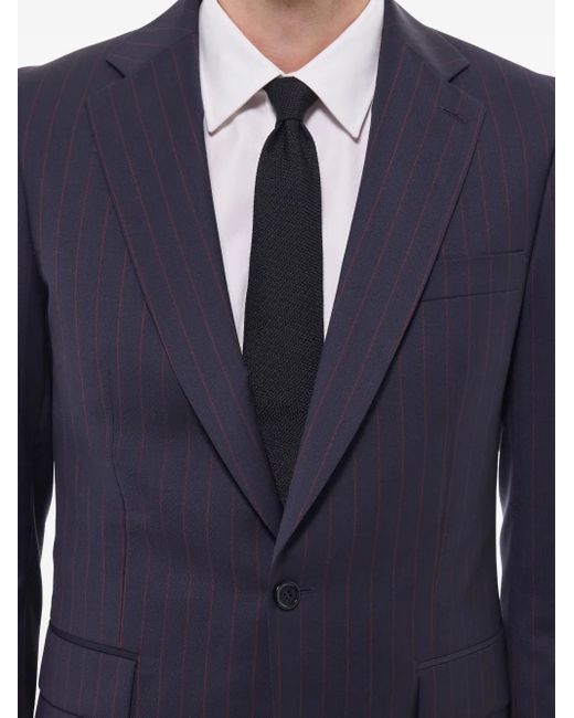 Fursac Blue Pinstripe Suit for men