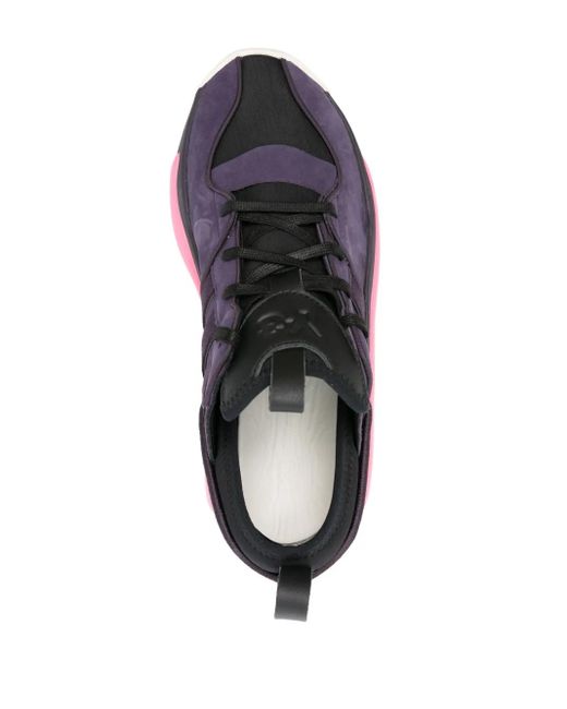 Y-3 Purple Rivalry Sude-Panelled Sneakers for men