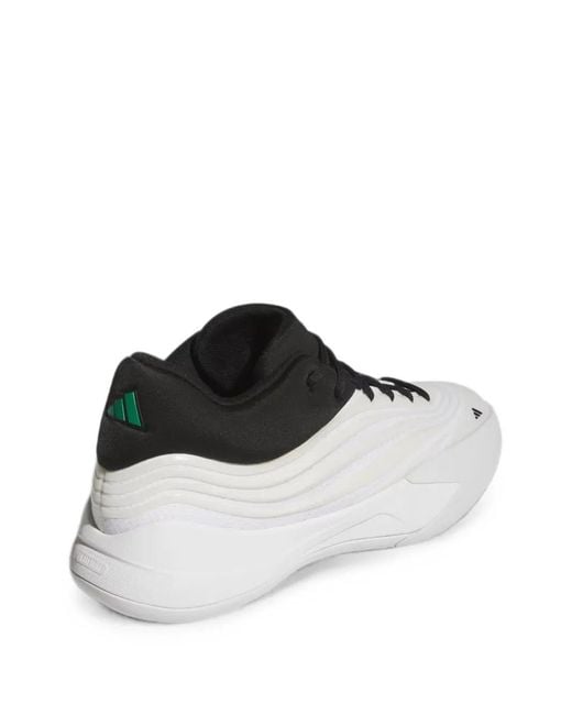 Adidas White Dame Wave-Effect Panelled Sneakers for men