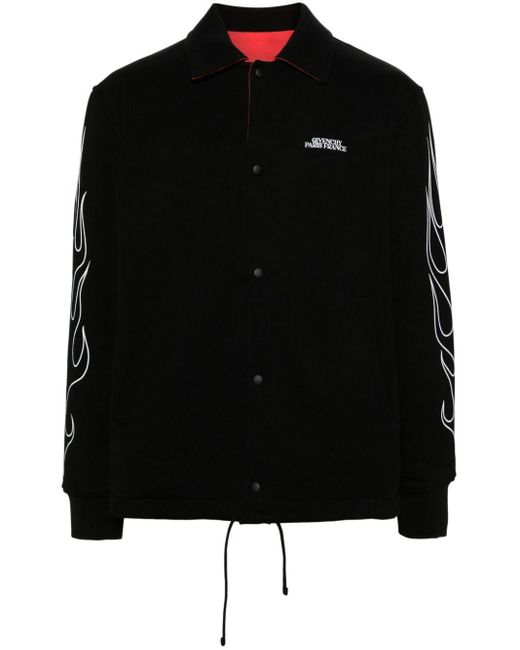 Givenchy Black Reversible Jersey Shirt Jacket for men