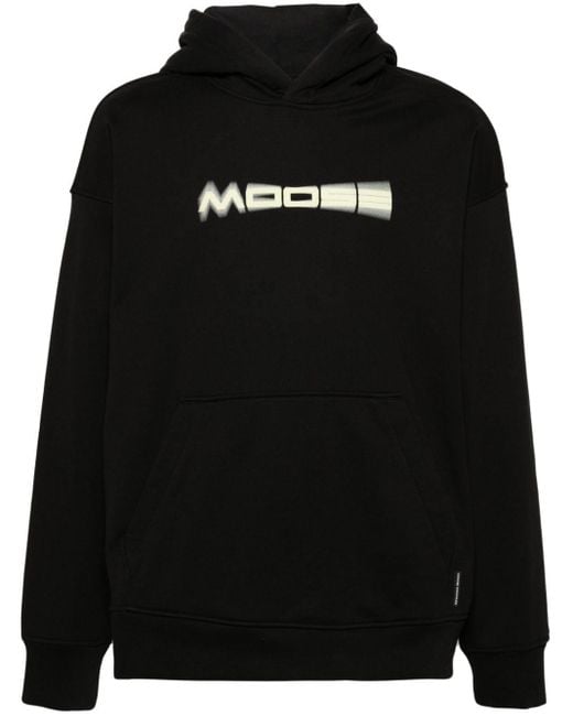 Moose Knuckles Katoenen Hoodie Met Logoprint in het Black voor heren