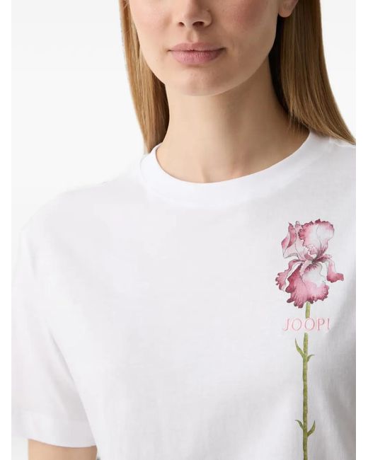 Joop! White Floral-Print T-Shirt