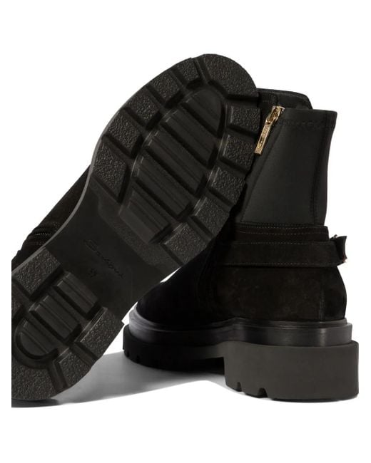 Santoni Black Boots