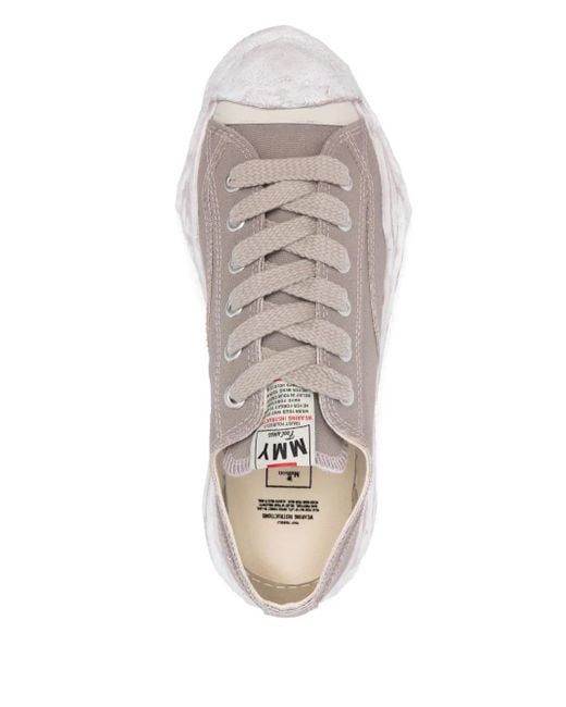 Maison Mihara Yasuhiro White Hank Origina Sole Canvas Garment Dyed Low-Top Sneakers