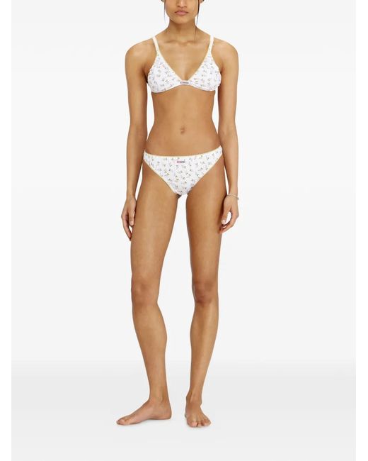 DIESEL White Soutien-Gorge Jana-D-Core À Fleurs
