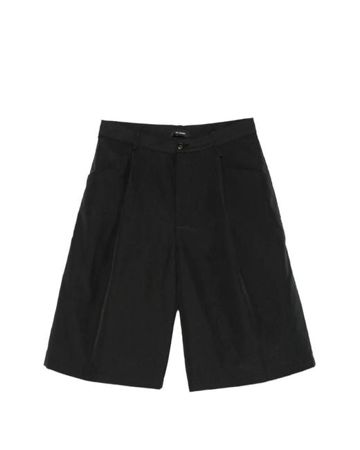 Willy Chavarria Black Chilango Pleated Shorts for men