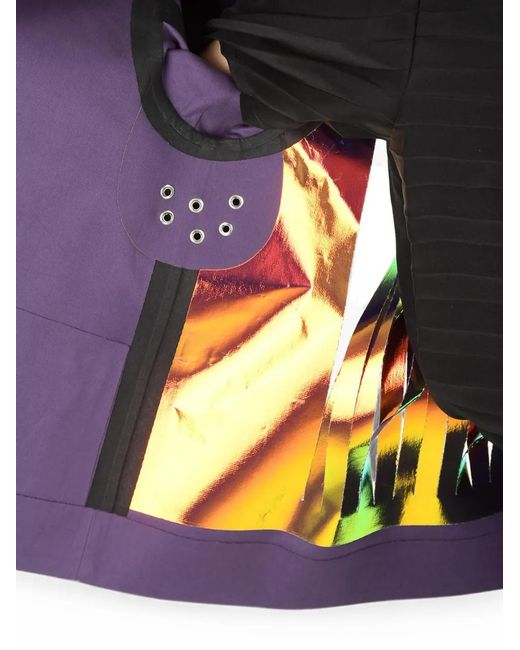 Maison Margiela Purple Cut-Out Open-Front Jacket