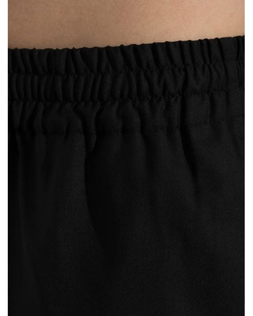 KENZO Black Virgin Wool Straight-Leg Trousers for men