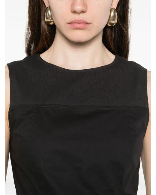 Samsøe & Samsøe Black Ribbed-Panel Vest