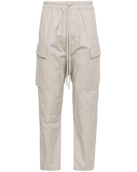 Rick Owens Natural Drop-crotch Cargo Trousers for men