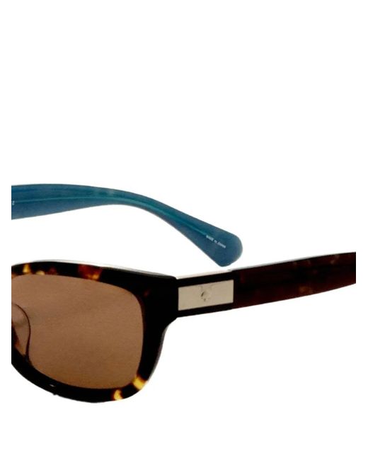 Kate Spade Brown Tortoiseshell-Effect Rectangle-Frame Glasses