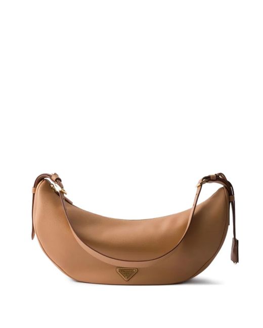 Prada Brown Large leather shoulder bag