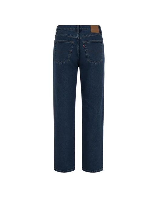 Levi's Blue Logo-Patch Straight-Leg Jeans for men