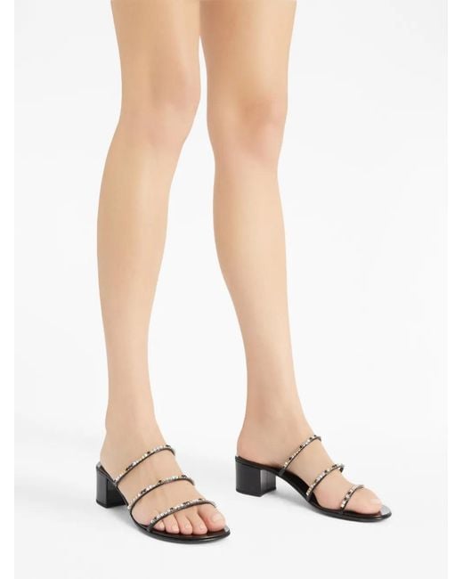 Giuseppe Zanotti White Dark Colorful 40mm Embellished Sandals