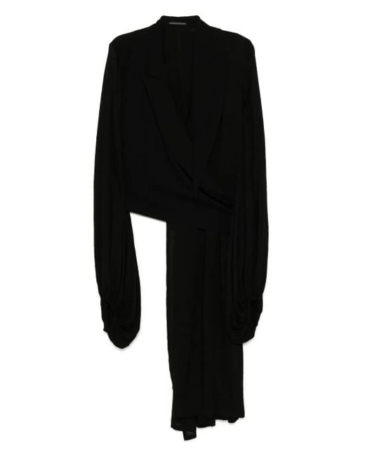 Yohji Yamamoto バルーンスリーブ ラップジャケット Black