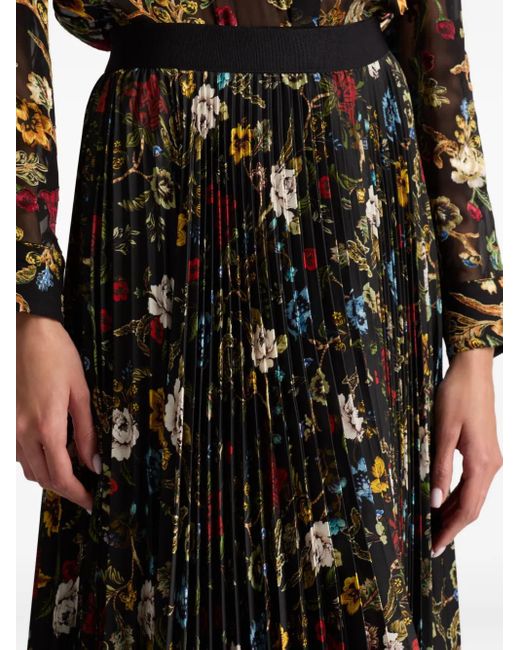 Alice + Olivia Katz プリーツ マキシスカート Black