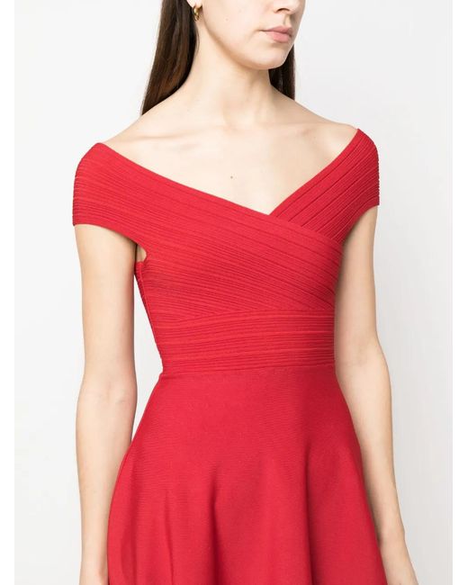 Philosophy Di Lorenzo Serafini Red Short-Sleeve Pleated Minidress