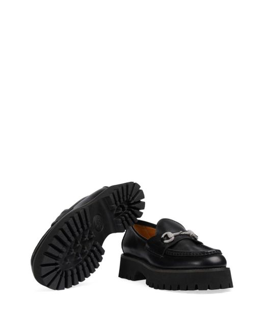 Gucci Horsebit Leren Loafers in het Black