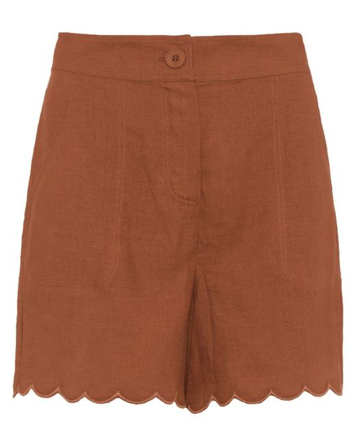 Eres Brown Chéri Linen Shorts